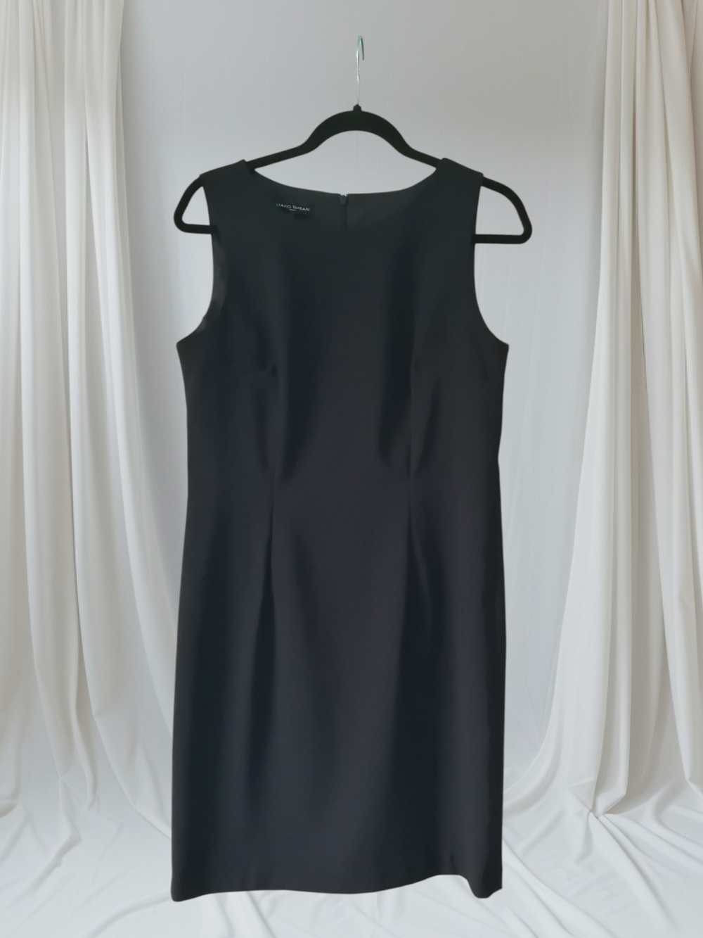 Mario Serrani Classic Black Sleeveless Midi Dress